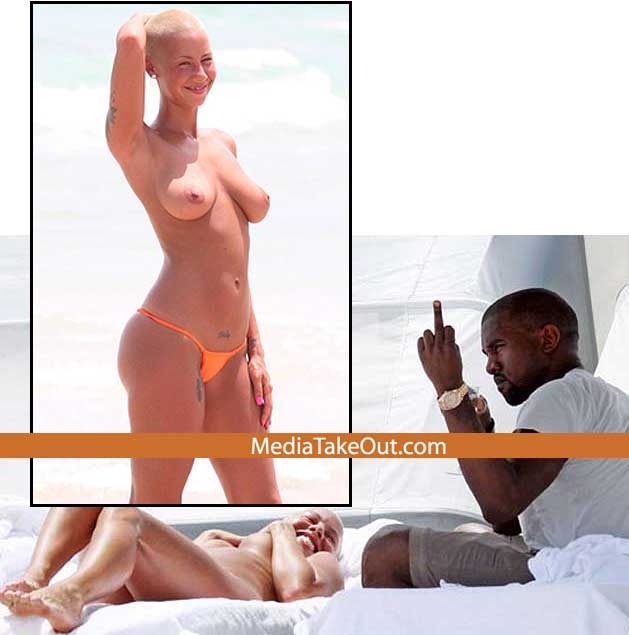 Kanye's Girl Amber Rose One String Away From Butt Nekkid Tittays Owww